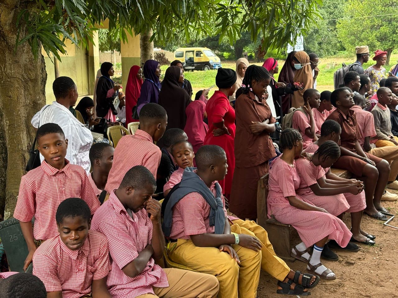 Students at a Hearts to Hands visitation